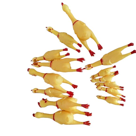 Toys Screaming Rubber Chickens Squeeze Novelty Squeaky Noise Noise